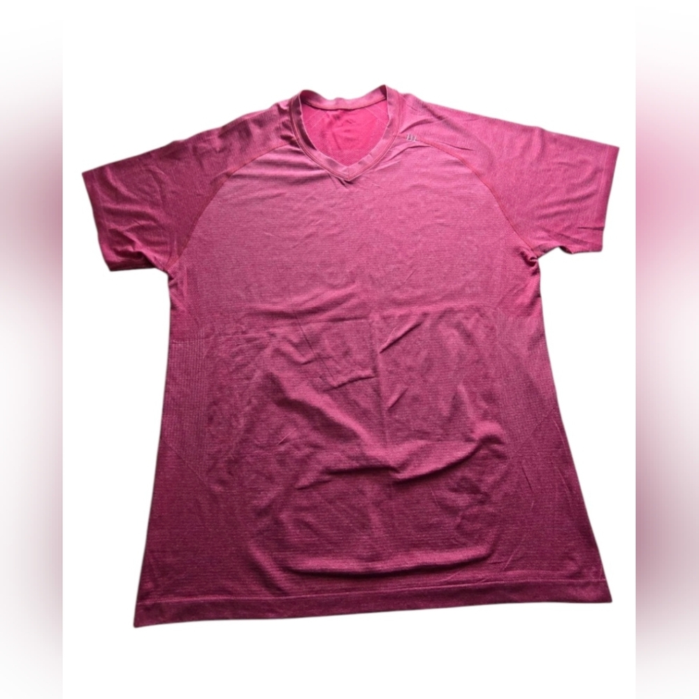 Men's Pink V-Neck Shirt